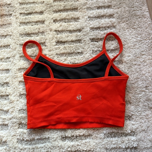 Strut-This Red Ribbed Active Cami - Picture 2 of 4